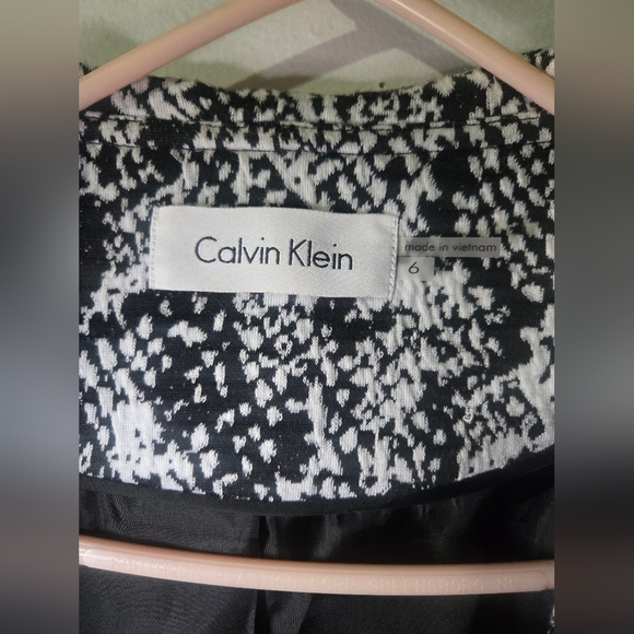 Calvin Klein Cascading Collar 3/4 Sleeves Open Blazer Women's Size 6 - Picture 6 of 7